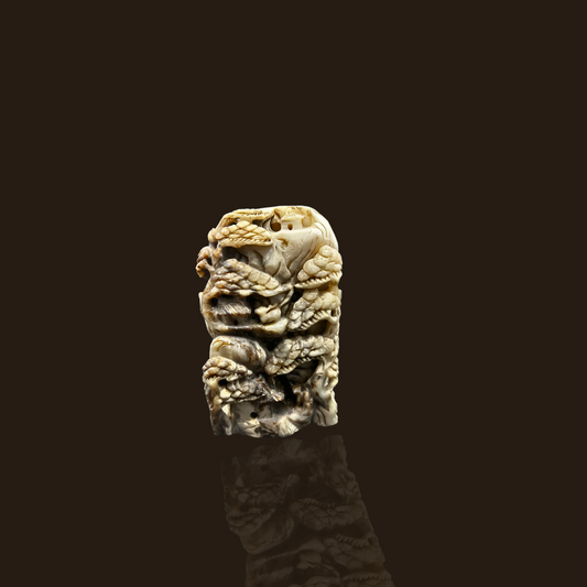 Early 20th Century Chinese Jade Carving With Intricate Landscape