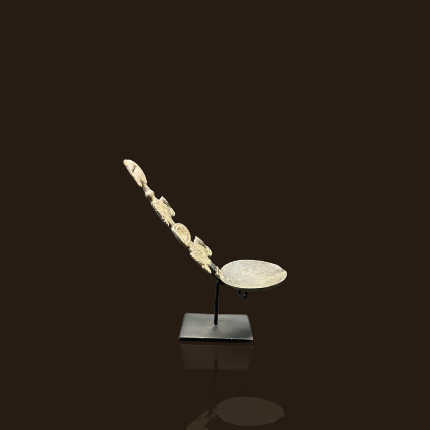 Early 20th Century East Timor Marriage Spoon On Stand