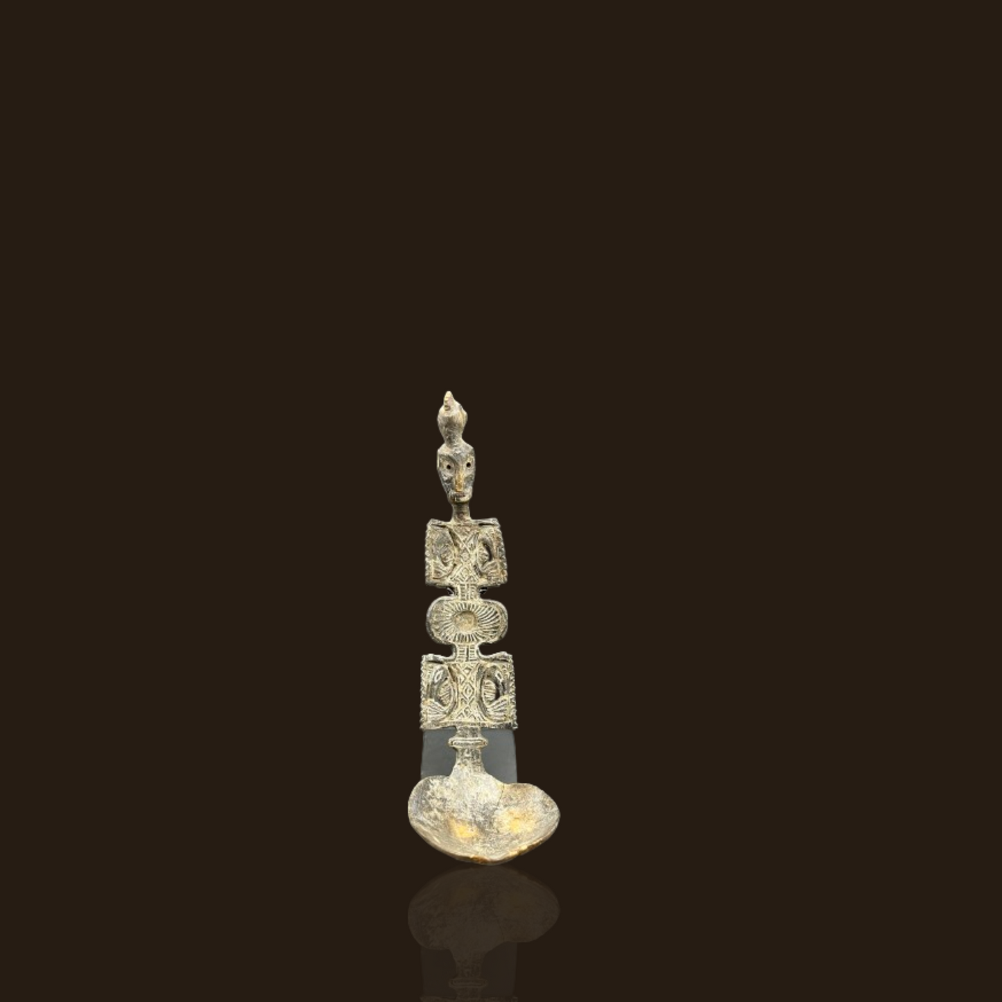 Early 20th Century East Timor Marriage Spoon on Stand