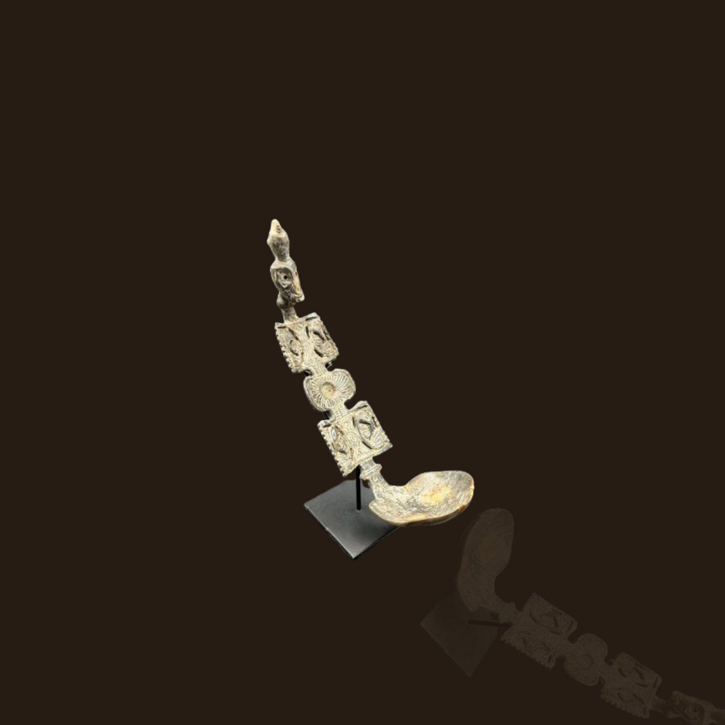 Early 20th Century East Timor Marriage Spoon on Stand