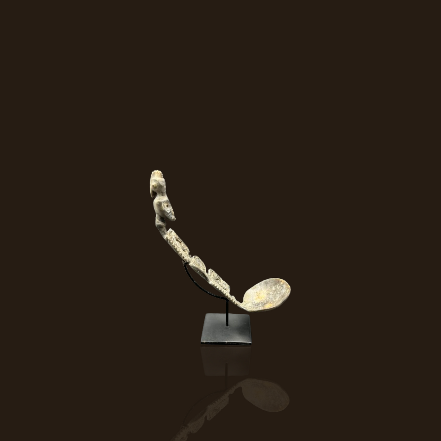 Early 20th Century East Timor Marriage Spoon on Stand