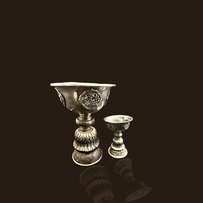 A Set Of Tibetan Buddhist Temple Butter Lamps