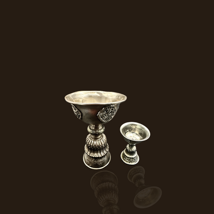 A Set Of Tibetan Buddhist Temple Butter Lamps